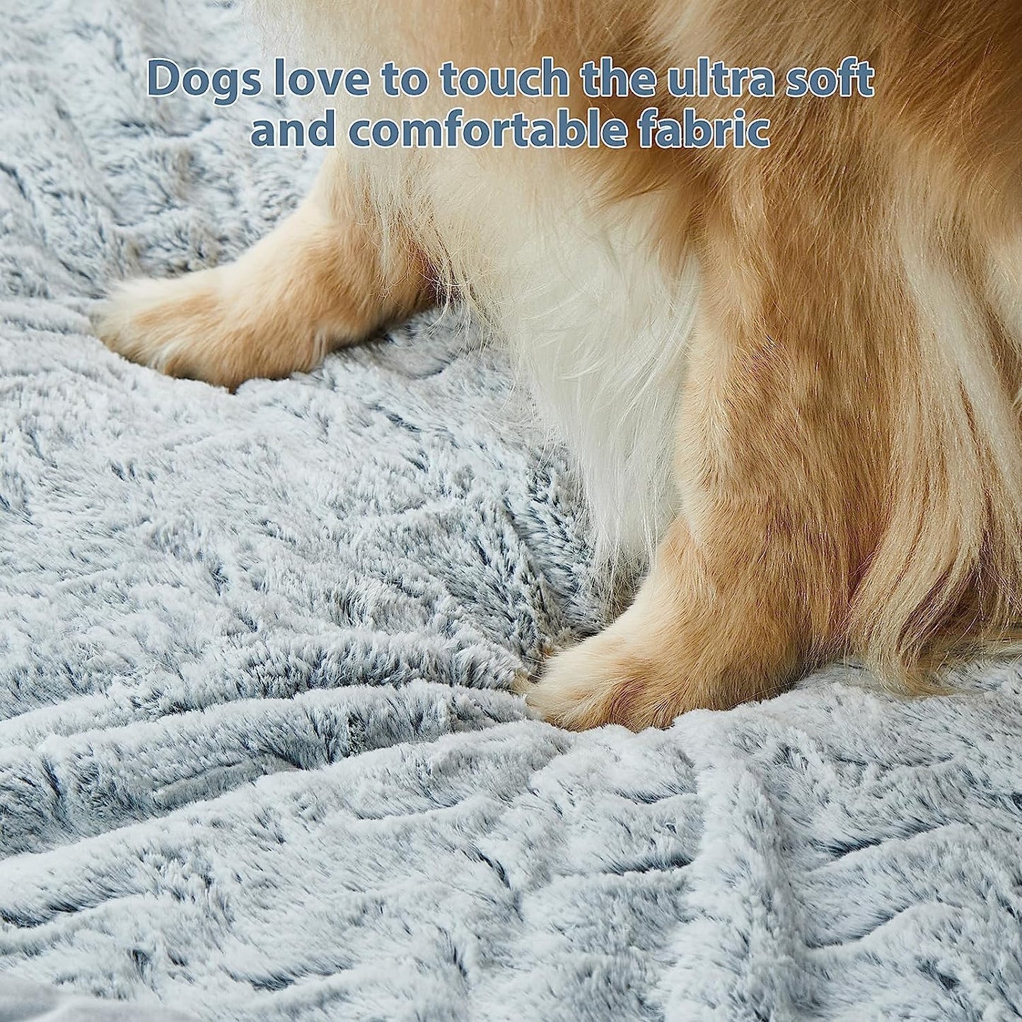 WNPETHOME XXL Extra Large Orthopedic for Senior Dog BedComfy Sleeping | Washable Waterproof Dog Couch with Removable Cover, Large Pet Sofa Bed with Bolster Sides for Relaxing Grey 45x35 Inch