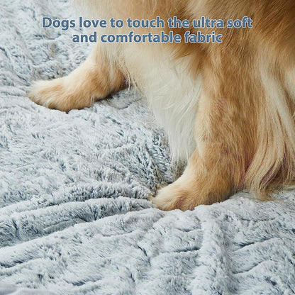 WNPETHOME XXL Extra Large Orthopedic for Senior Dog BedComfy Sleeping | Washable Waterproof Dog Couch with Removable Cover, Large Pet Sofa Bed with Bolster Sides for Relaxing Grey 45x35 Inch